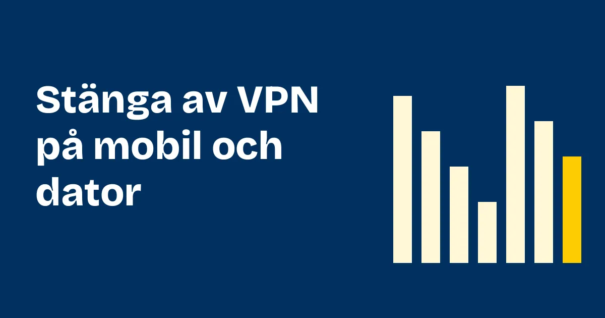 Stänga av VPN: mobiltelefon med VPN-reglaget avstängt i inställningarna