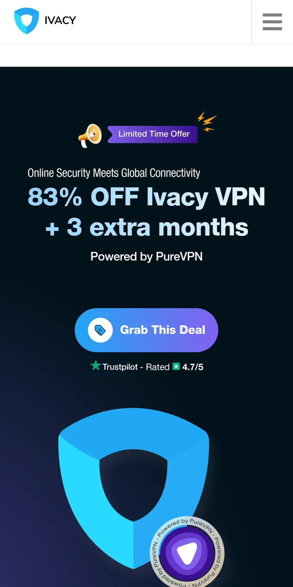 Ivacys startsida i mobilen – i vår jämförelse av bästa VPN